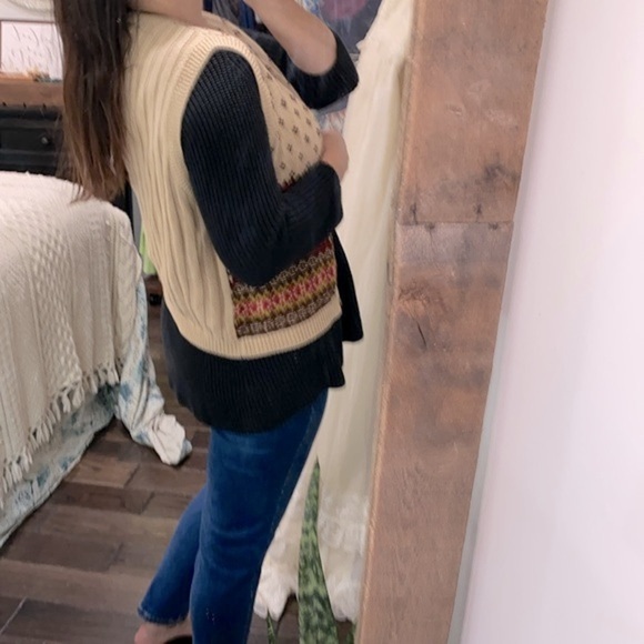 Vintage sweater knit vest size medium boho - Picture 5 of 12